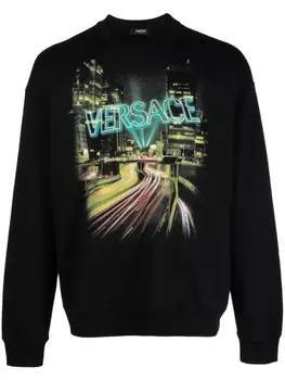Versace толстовка City Lights, черный