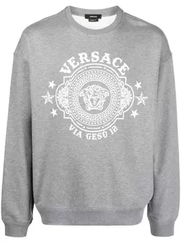 Versace толстовка Medusa Badge, серый