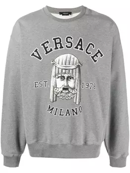 Versace толстовка с круглым вырезом, серый