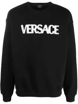 Versace толстовка с логотипом, черный