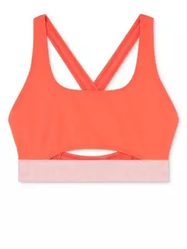 Versace топ бикини с вырезами, розовый