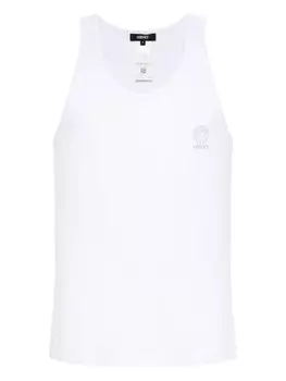 Versace топ с круглым вырезом и декором Medusa, белый