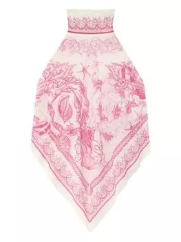 Versace топ с принтом Barocco, нейтральный