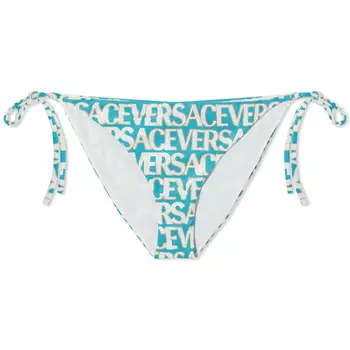 Versace Треугольный бикини-топ со сплошным логотипом, мультиколор