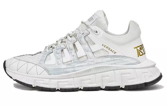 VERSACE Trigreca Low Top White Light Blue
