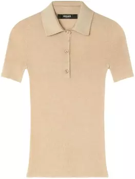 Versace трикотажная рубашка поло, нейтральный цвет