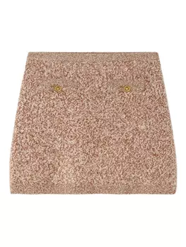 Versace трикотажная юбка мини Medusa '95, нейтральный