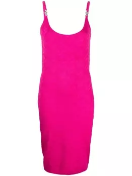 Versace трикотажное платье миди La Greca Medusa '95, розовый