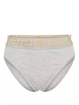 Versace трусы-брифы с узором Greca, серый