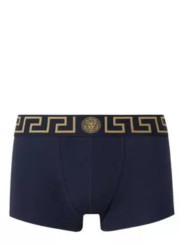 Versace трусы-брифы с узором Greca, синий