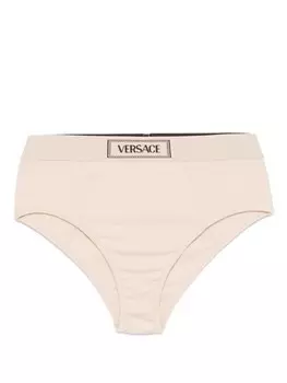Versace трусы с логотипом на поясе, нейтральный цвет