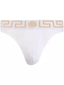 Versace трусы с отделкой Greca, белый
