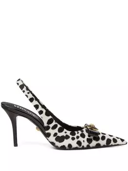 Versace туфли Dalmatian Gianni Ribbon 85, белый