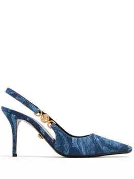 Versace туфли Medusa '95 85 с жаккардовым узором Barocco, синий