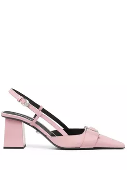Versace туфли Medusa Buckle 70, розовый