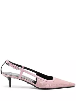 Versace туфли с узором Versace Allover, розовый