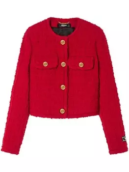 Versace твидовый пиджак, красный