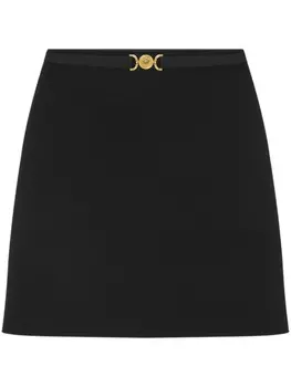Versace юбка мини А-силуэта с декором Medusa, черный
