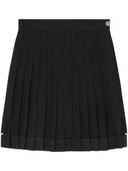 Versace юбка мини со складками, черный
