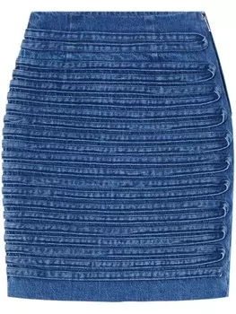 Versace юбка мини со вставками, синий