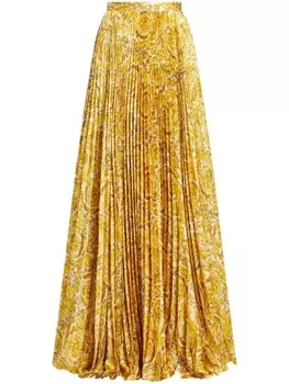 Versace юбка с принтом Barocco, желтый