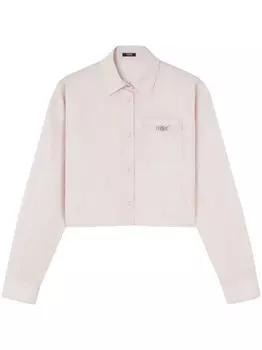 Versace укороченная рубашка с цепочкой, розовый