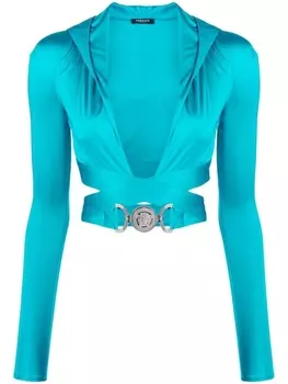 Versace укороченное худи Medusa Biggie, синий