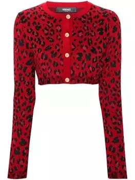 Versace укороченный кардиган, красный
