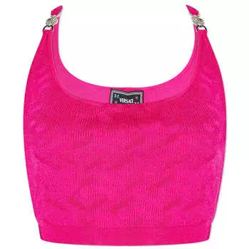 Versace Укороченный топ с декором Medusa, розовый