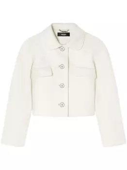 Versace укороченный жакет с пуговицами Medusa, белый