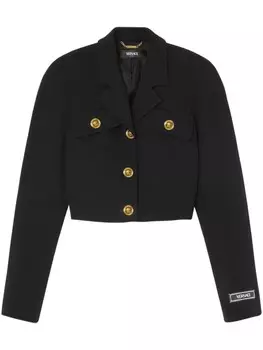 Versace укороченный жакет с пуговицами Medusa, черный