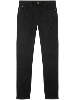 Versace узкие джинсы, черный