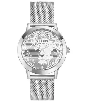 Versace Versus Versace Мужские аналоговые часы Barbes Domus из нержавеющей стали с серебряным сетчатым браслетом, серебро