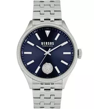 Versace Versus Versace Мужские кварцевые аналоговые часы Colonne из нержавеющей стали, серебро