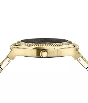 Versace Versus Versace Мужские многофункциональные часы Echo Park черного цвета с золотым браслетом из нержавеющей стали, золотой