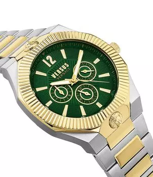 Versace Versus Versace Мужские многофункциональные двухцветные часы с браслетом из нержавеющей стали Echo Park, мультиколор
