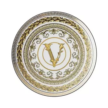 Versace Virtus Gala Тарелка с белым хлебом и маслом, белый
