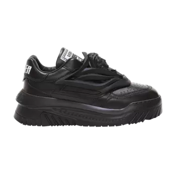 Versace Wmns Odissea Резиновые кроссовки Medusa в клетку, черный