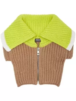 Versace воротник на молнии, желтый