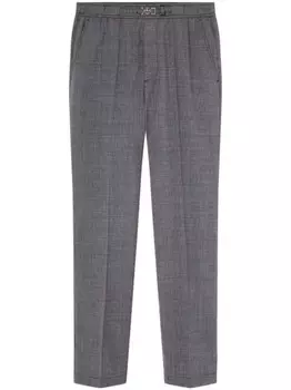 Versace зауженные брюки с декором Medusa, серый