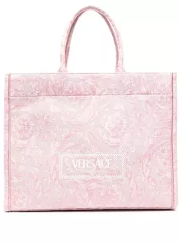 Жаккардовая сумка-тоут Versace Barocco Athena, розовый