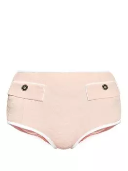 Versace жаккардовые плавки бикини с высокой талией, розовый