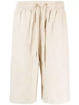 Versace жаккардовые шорты Barocco Silhouette с кулиской, нейтральный цвет