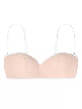 Versace жаккардовый балконет бикини-топ, розовый