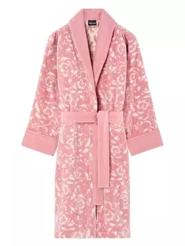 Versace жаккардовый халат Barocco, розовый