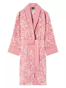 Versace жаккардовый халат Barocco, розовый