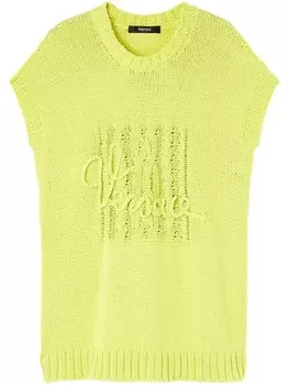 Versace жилет с логотипом, желтый