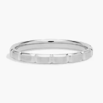 Вертикально-скошенное составное кольцо из 18-каратного белого золота (2 мм) Blue Nile