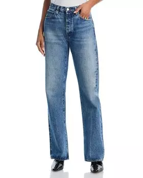 Вертикальные джинсы с высокой посадкой Knock Out FRAME, синий