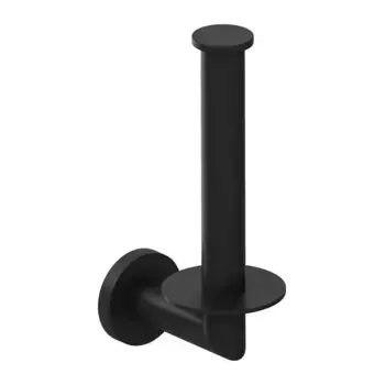 Вертикальный держатель для туалетной бумаги с гладкой круглой окантовкой Kubic Cosmic, черный